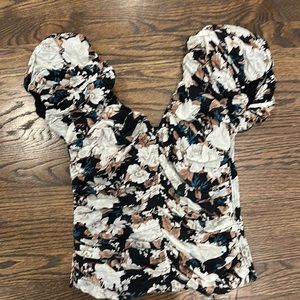 Abercrombie drama puff-sleeve top (S)